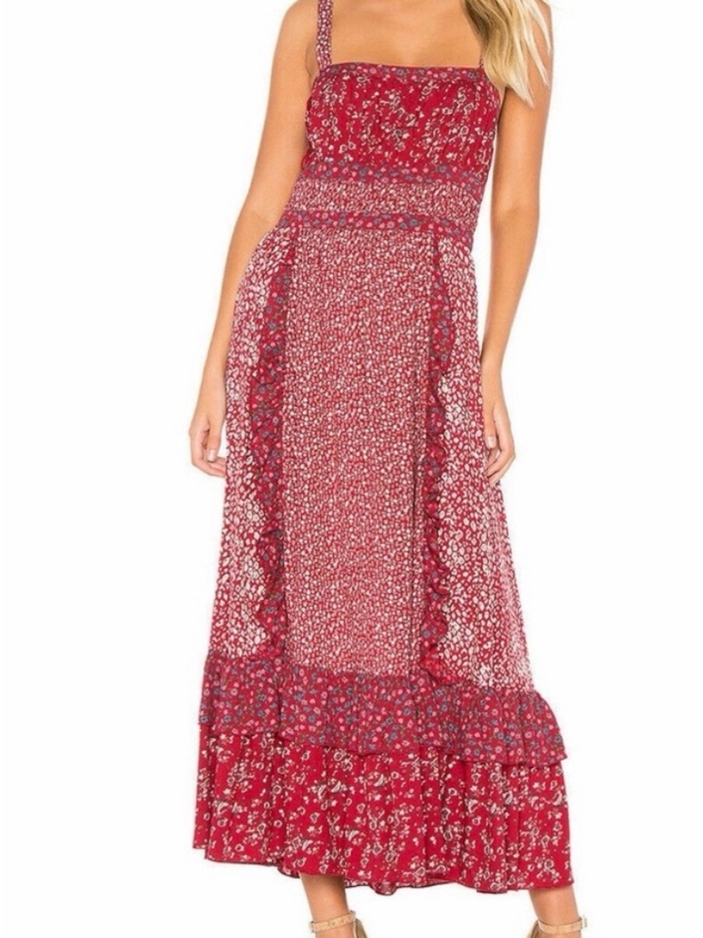 NWT Free People Yesica Floral Mixi Dress 12